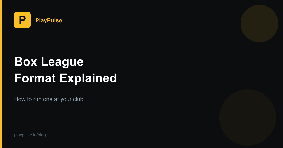 Box League Format Explained | PlayPulse Blog