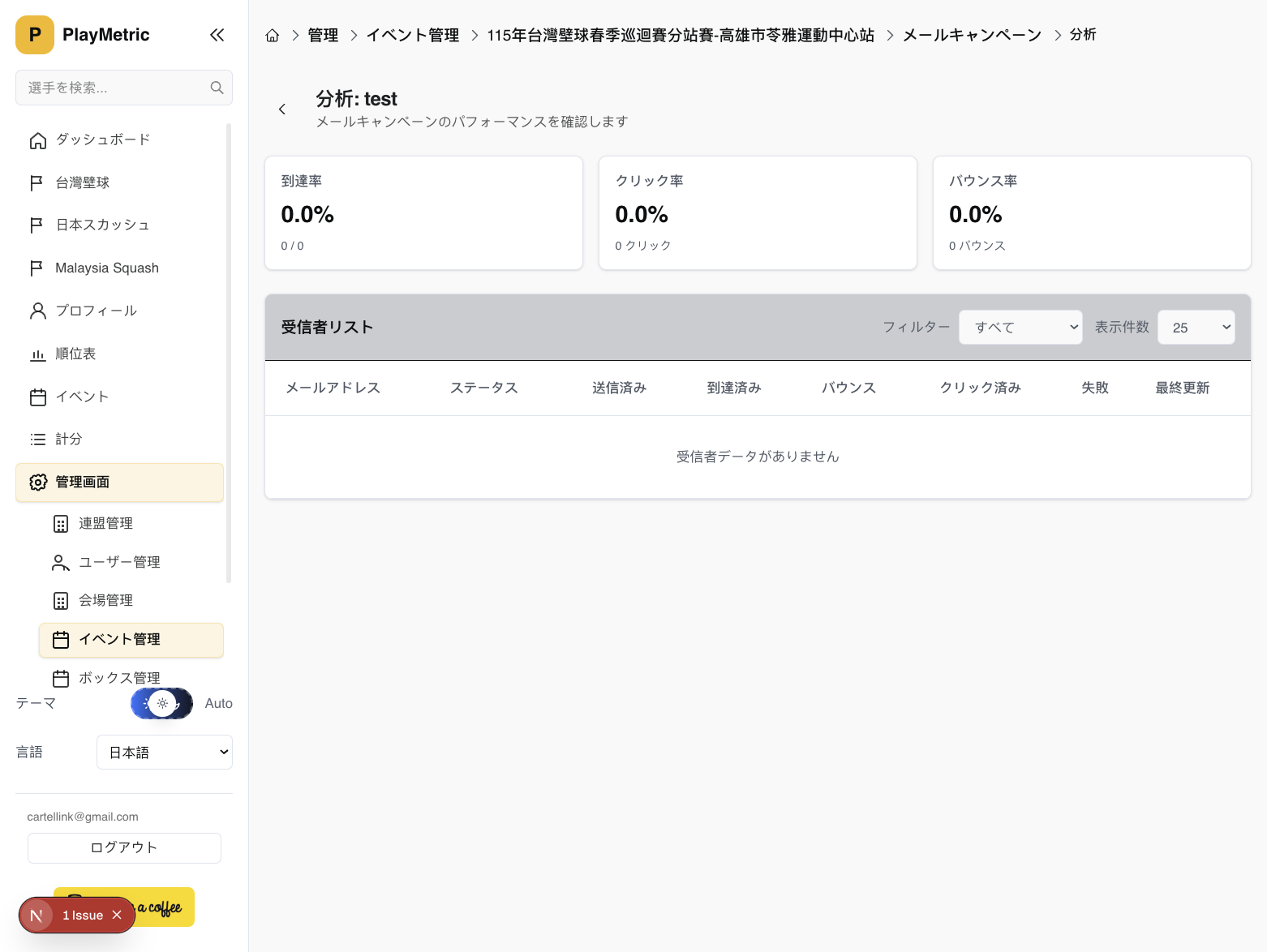 分析ページ