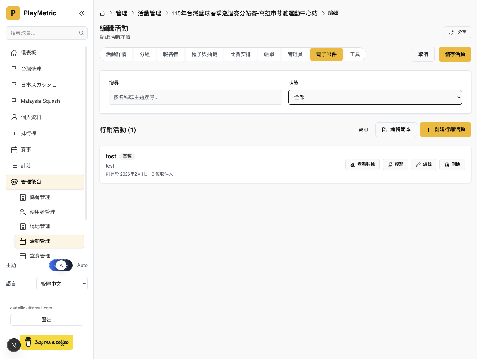 行銷活動列表