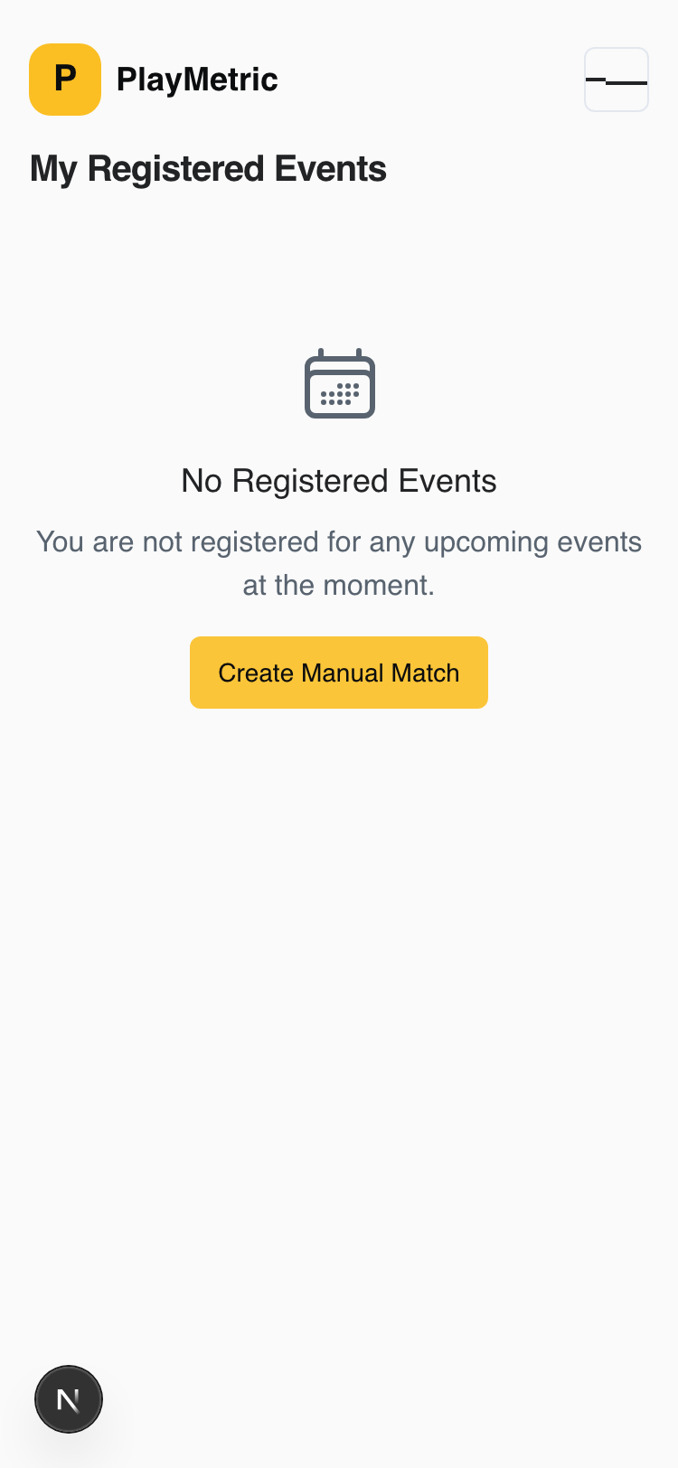 Events list